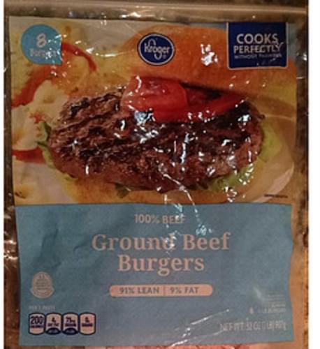 Kroger Ground Beef Burgers G Nutrition Information Innit