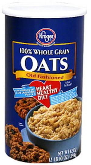 Kroger 100 Whole Grain Old Fashioned Oats 42 Oz Nutrition