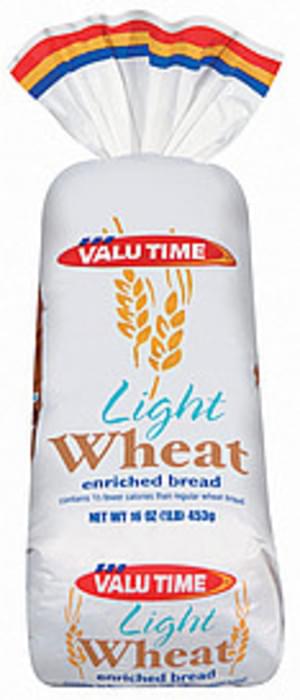 Valu Time Wheat Light Enriched Bread 16 Oz Nutrition Information Innit