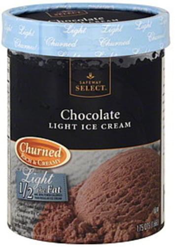 Safeway Select Light Churned Chocolate Ice Cream Oz Nutrition