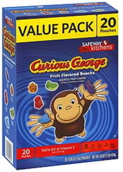 Safeway Curious George Fruit Flavored Snacks Ea Nutrition