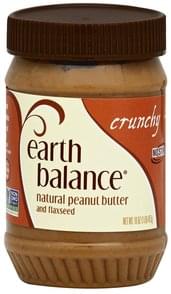 Earth Balance Crunchy And Flaxseed Natural Peanut Butter 16 Oz