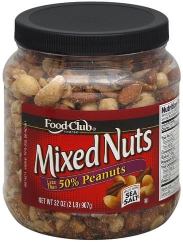 Food Club Mixed Nuts 32 Oz Nutrition Information Innit