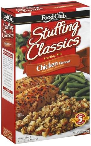 Food Club Chicken Flavored Stuffing Mix Oz Nutrition Information