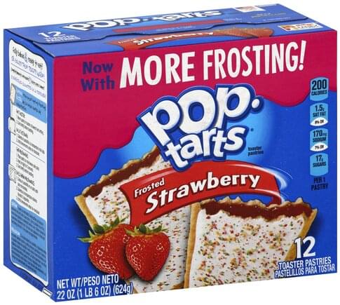 Pop Tarts Frosted Strawberry Toaster Pastries 12 Ea Nutrition