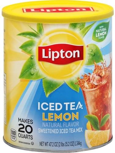 Lipton Lemon Iced Tea Mix Oz Nutrition Information Innit