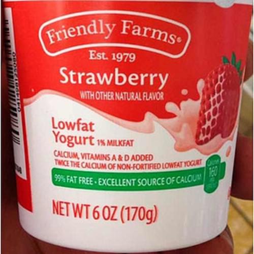 Friendly Farms Strawberry Lowfat Yogurt 170 G Nutrition Information