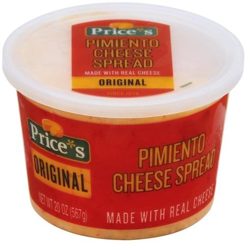 Prices Pimiento Original Cheese Spread 20 Oz Nutrition Information