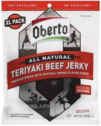 Oberto Teriyaki Xl Pack Beef Jerky Oz Nutrition Information Innit