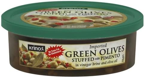 Krinos Stuffed With Pimento Green Olives 8 Oz Nutrition Information