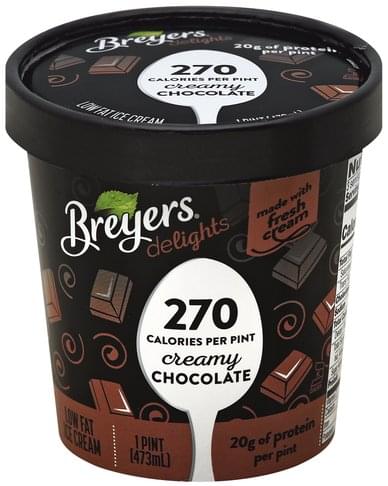 Breyers Low Fat Creamy Chocolate Ice Cream Pt Nutrition