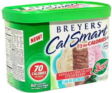 Breyers Vanilla Chocolate Strawberry Low Fat Ice Cream Qt