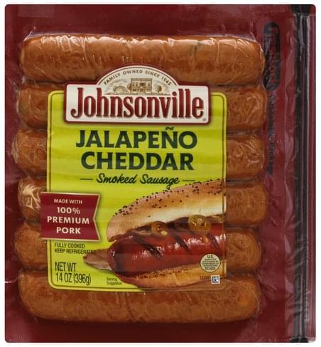 Johnsonville Smoked Jalapeno Cheddar Sausage 14 Oz Nutrition