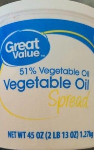 Great Value Vegetable Oil Spread 45 Oz Nutrition Information Innit