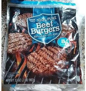 Great Value Beef Burgers G Nutrition Information Innit