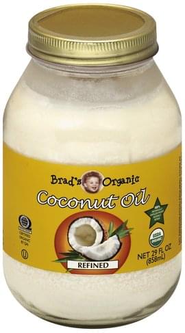 Brads Organic Refined Coconut Oil Oz Nutrition Information Innit