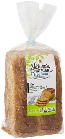 Natures Promise Artisan Style Rye Sandwich Bread 24 Oz Nutrition