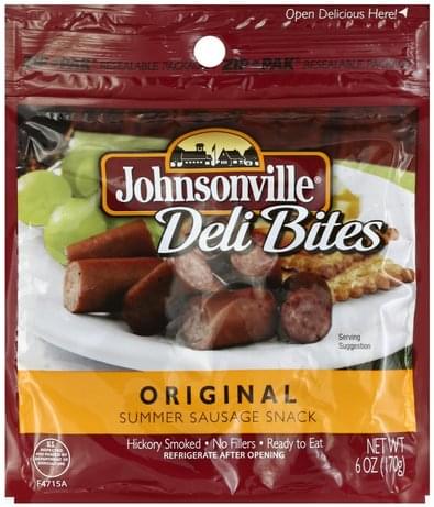 Johnsonville Original Summer Sausage Snack Oz Nutrition