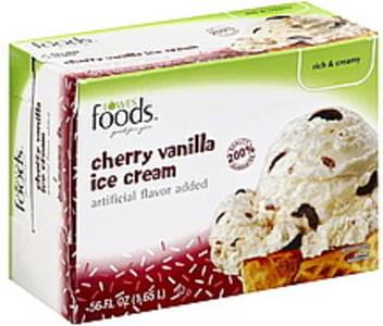 Lowes Foods Cherry Vanilla Ice Cream Oz Nutrition Information Innit