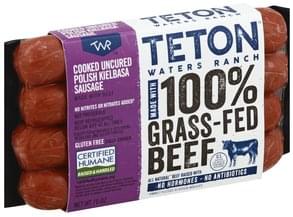 Teton Waters Ranch Kielbasa Polish Uncured Cooked Sausage 10 Oz