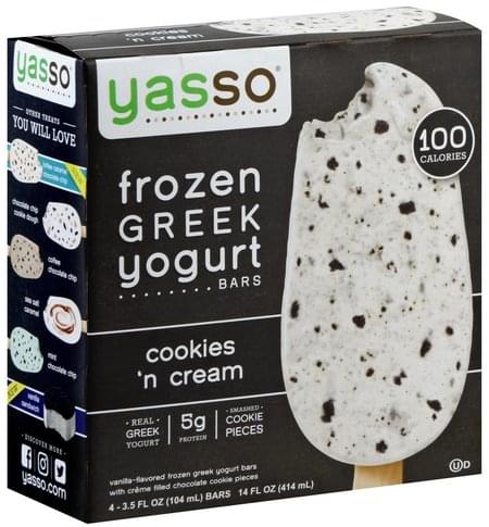 Yasso Cookies N Cream Frozen Greek Yogurt Bars Ea Nutrition