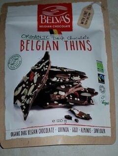 Deavas Organic Dark Chocolate Belgian Thins 42 G Nutrition