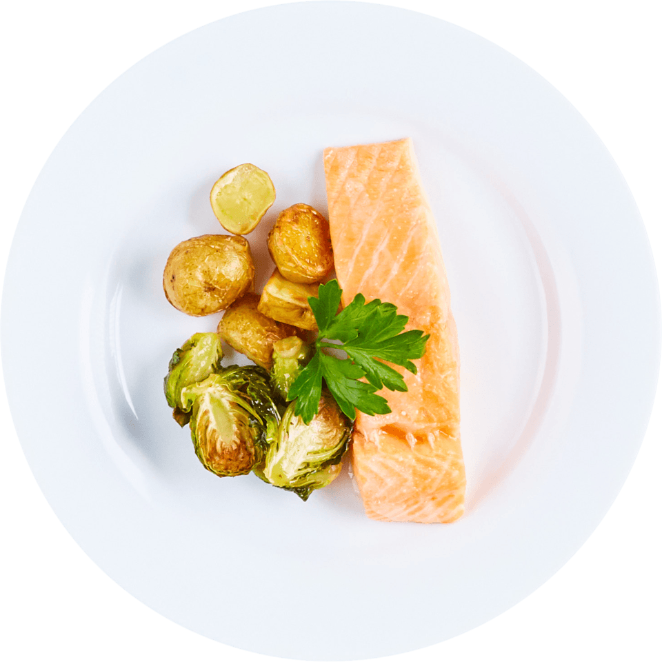 Salmon Fillet with Brussels Sprouts & Potatoes - Innit