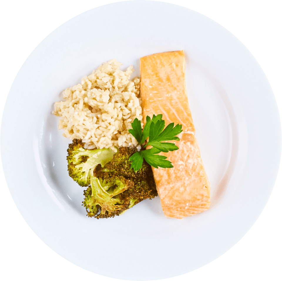 Salmon Fillet with Broccoli & Brown Rice - Innit