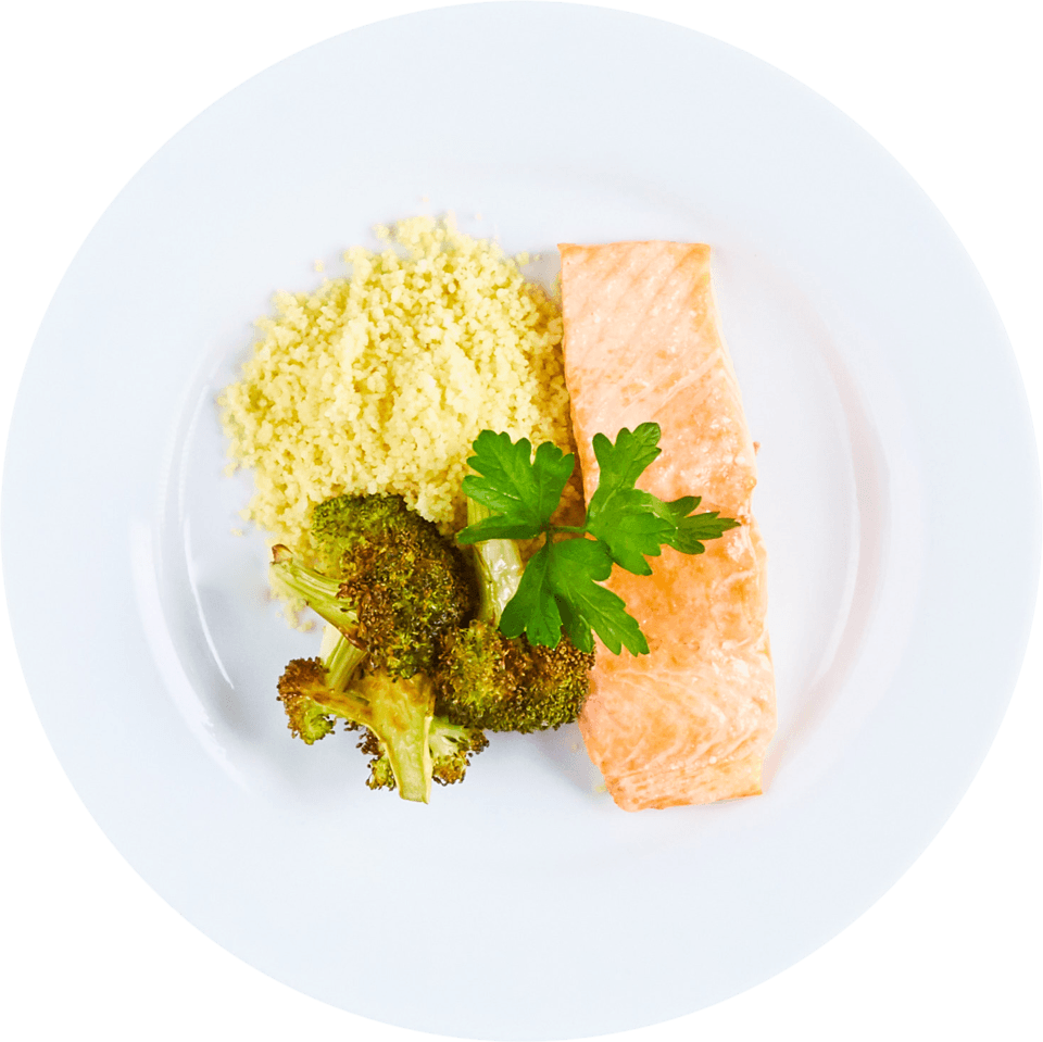 Salmon Fillet with Broccoli & Couscous - Innit