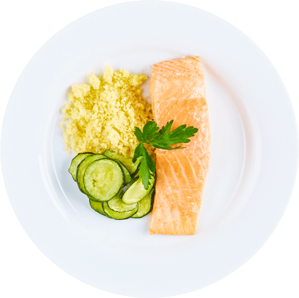 Salmon Fillet with Zucchini & Couscous - Innit