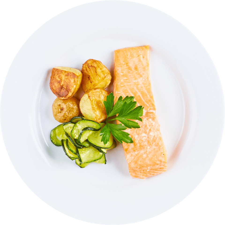 Salmon Fillet with Zucchini & Potatoes - Innit