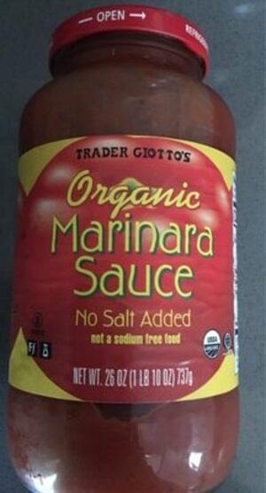 Trader Joes Organic Marinara Sauce 125 G Nutrition Information Innit 6687