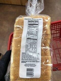 Trader Joe's Canadian White Bread - 40 g, Nutrition Information | Innit