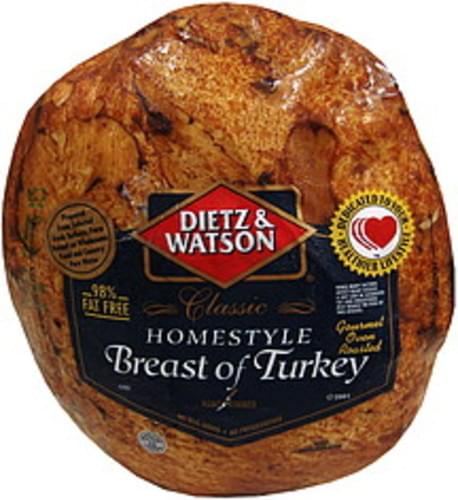 Dietz & Watson Classic Homestyle Turkey Breast - 1 Ea, Nutrition ...