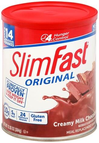 Slimfast Meal Replacement, Creamy Milk Chocolate, Original Shake Mix ...