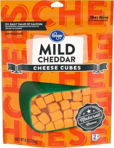 Kroger Snack Cubes Mild Cheddar Cheese - 28 G, Nutrition Information ...