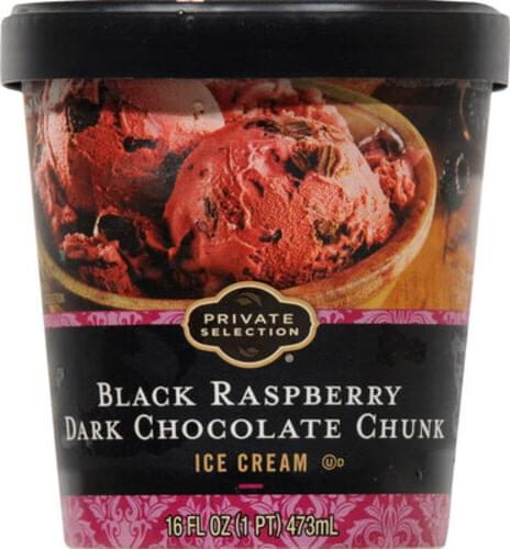 Private Selection Premium Black Raspberry Chocolate Chunk Ice Cream 1 Pt Nutrition 9882