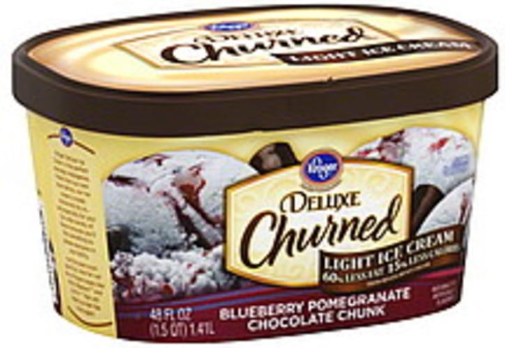 Kroger Light, Blueberry Pomegranate Chocolate Chunk Ice Cream - 48 Oz 