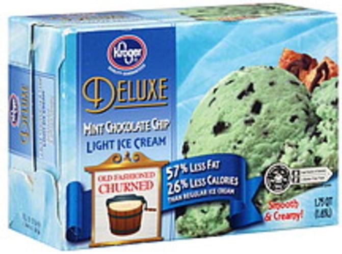 Kroger Light, Mint Chocolate Chip Ice Cream 1.75 QT, Nutrition