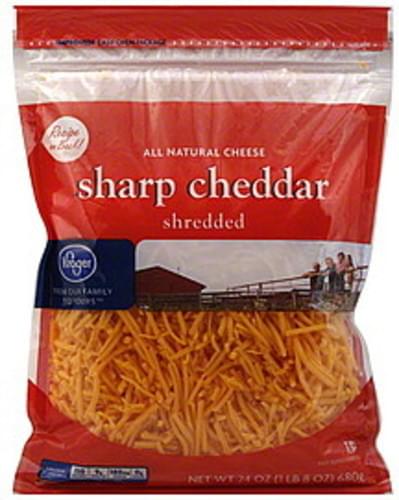 Kroger Sharp Cheddar Shredded Cheese 24 Oz Nutrition Information Innit 