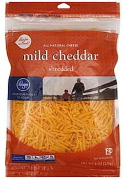 Kroger Mild Cheddar Shredded Cheese - 8 Oz, Nutrition Information | Innit