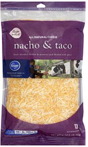 Kroger Nacho And Taco Finely Shredded Cheese 16 Oz Nutrition Information Innit 