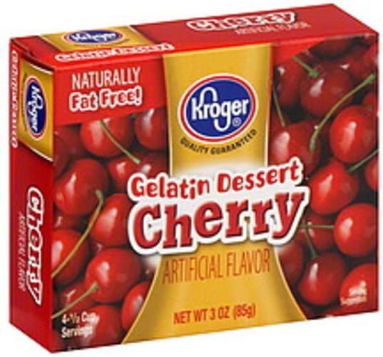 Kroger Cherry Gelatin Dessert 3 oz, Nutrition Information Innit