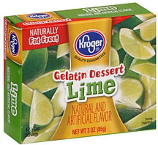 Kroger Lime Gelatin Dessert - 3 oz, Nutrition Information | Innit