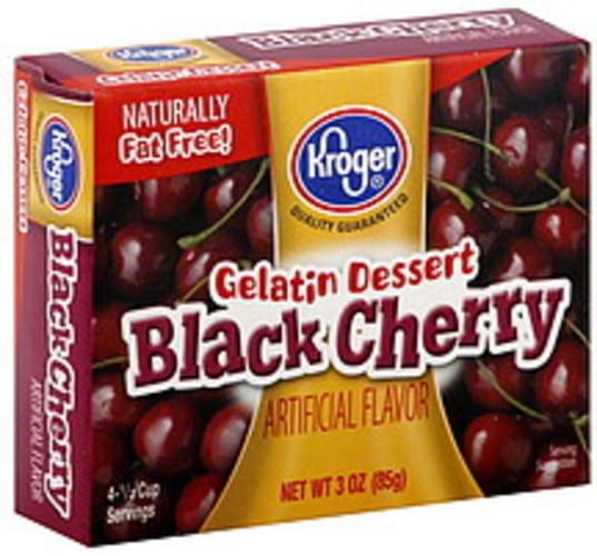 Kroger Black Cherry Gelatin Dessert - 3 oz, Nutrition Information | Innit