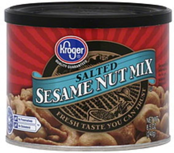 Kroger Salted Sesame Nut Mix 8.5 oz, Nutrition Information Innit