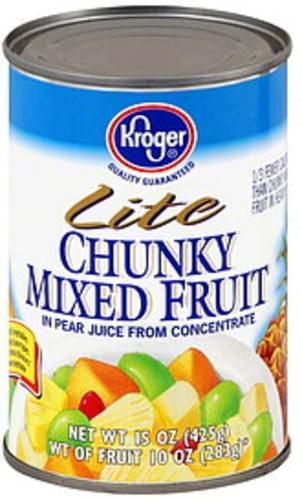 Kroger Chunky In Pear Juice From Concentrate Mixed Fruit 15 Oz Nutrition Information Innit