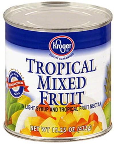 Kroger Tropical, in Light Syrup and Tropical Fruit Nectar Mixed Fruit ...