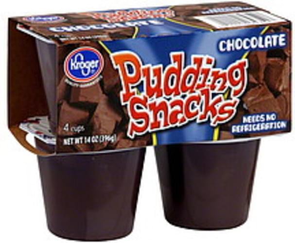 Kroger Chocolate Pudding Snacks 4 ea, Nutrition Information Innit