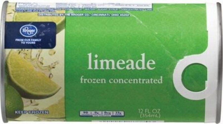 Kroger Frozen Concentrate Limeade 12 Oz Nutrition Information Innit